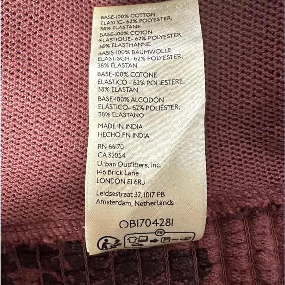 Free People Poppy Tube Top Brown Burgundy Floral Smocked Crop Size L NWT - Picture 5 of 5